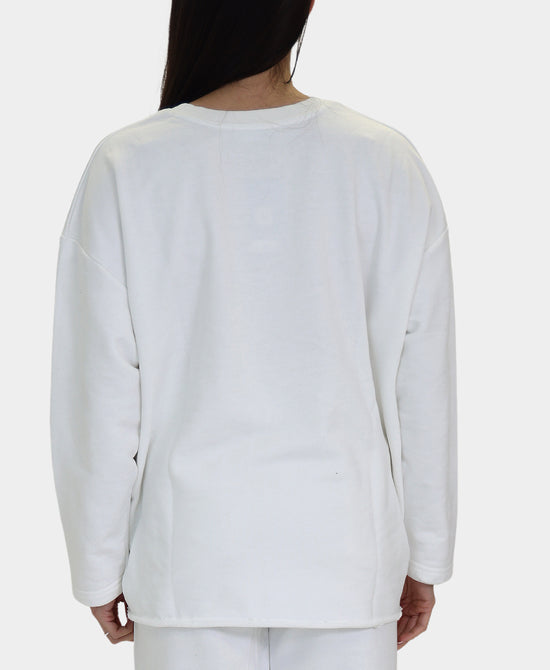 Distressed Sweatshirt w/ Metallic Front view 