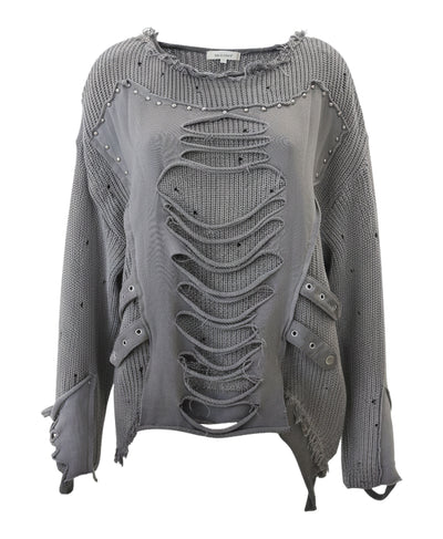 Distressed Sweater w/ Studs image 1