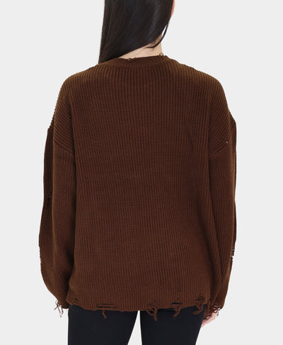 Distressed Sweater w/ Chains image 2