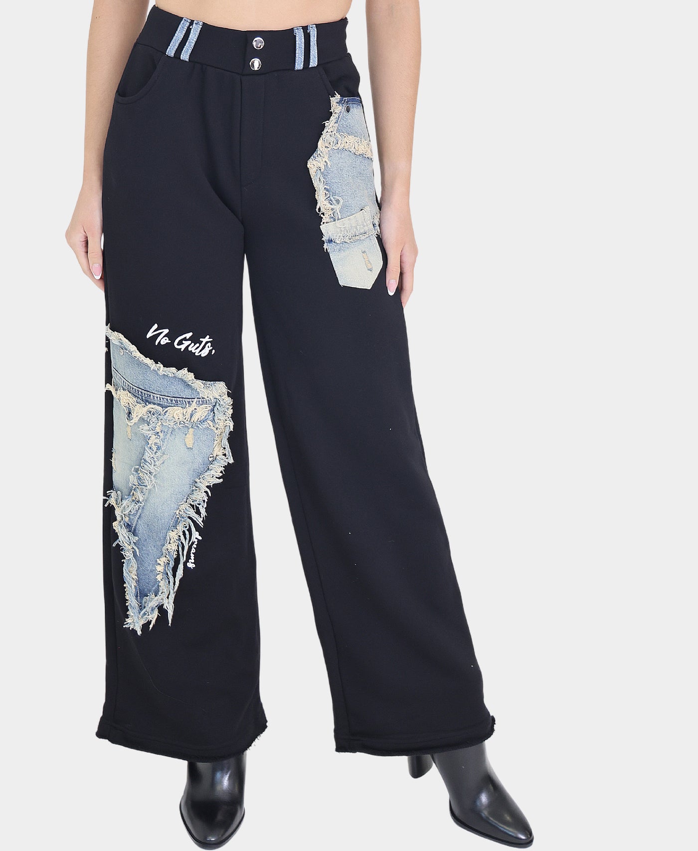 Denim Trim Pants view 1