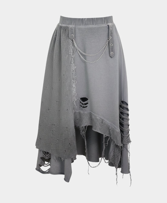 Distressed Asymmetrical Skirt view 