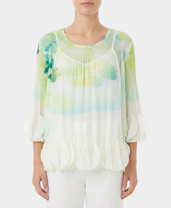 Printed Plisse Blouse view 1