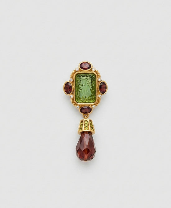 
Stone Drop Brooch in MULTI view 1