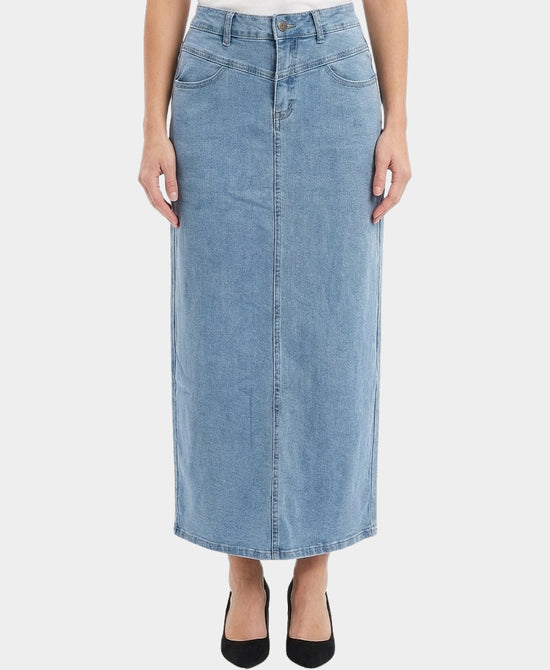 Denim Maxi Skirt view 1
