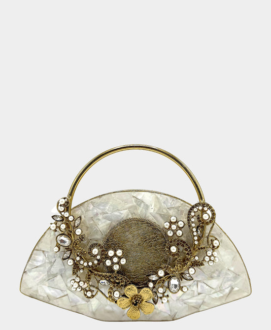 
Pearl Evening Bag in PEARL/GOLD view 1