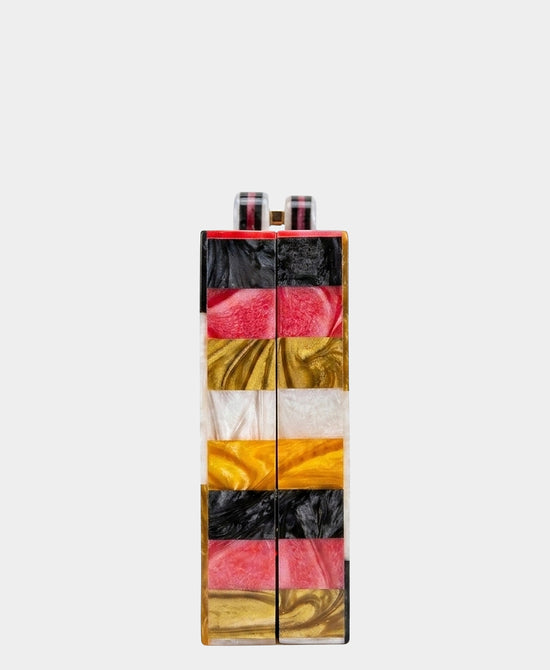 
Wood Multicolor Clutch in MULTI view 2