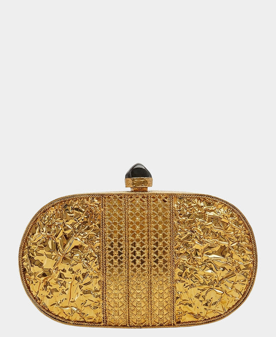 
Crystal Emerald Clutch in GOLD/EMERALD view 2