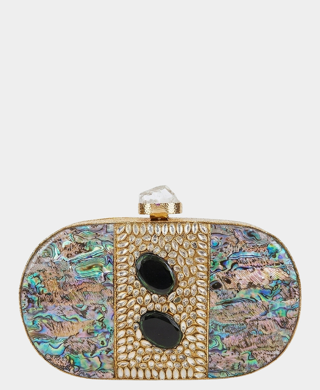Iridescent Crystal Clutch Bag w/ Stones – FOX'S - Online