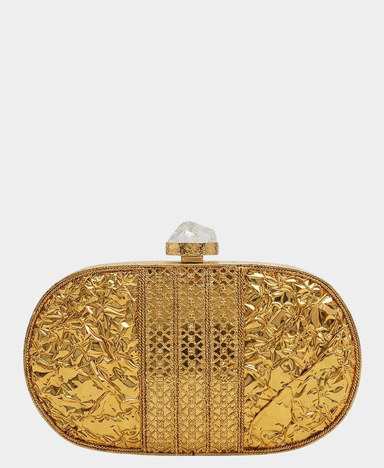 
Iridescent Crystal Clutch Bag w/ Stones in MULTI view 2