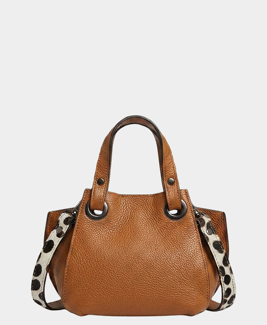 
Leather Crossbody Bag in BISCOTTO view 2