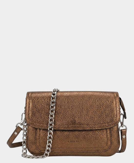 
Metallic Leather Crossbody Bag in BRONZE view 1