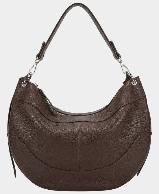
Leather Studded Shoulder Bag in CHOCOLATE view 2