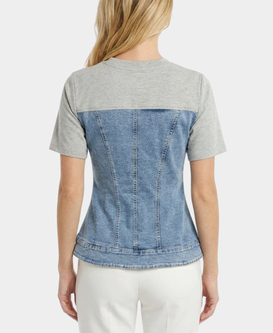 
Denim Peplum Tee in GREY view 2