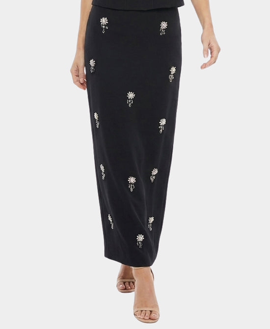 
Maxi Skirt w/ Jewels in BLACK view 1