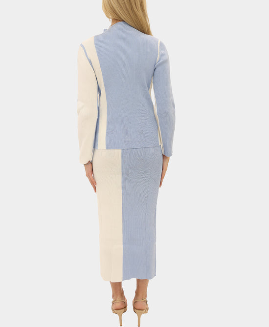 Knit Two Tone Top & Skirt - 2 Pc Set view 2