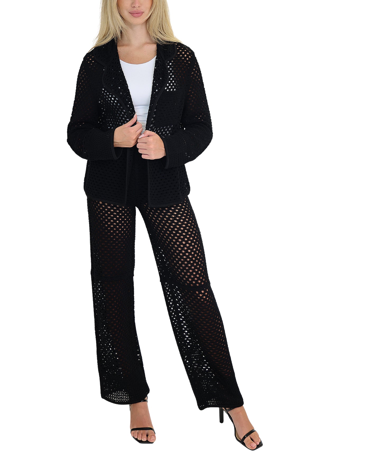 Crochet Top & Pants Set - 2 Pc Set view 1