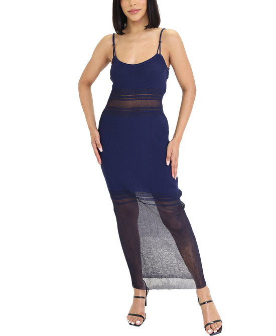 Knit Midi Sheer Dress view 