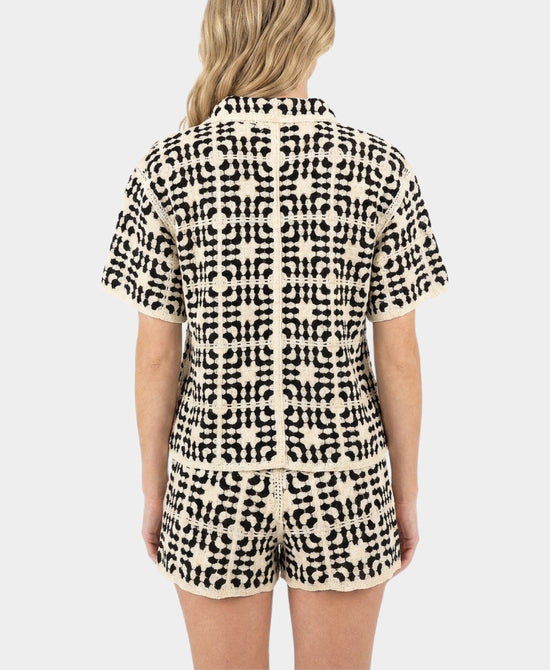 
Crochet Top in CREAM/BLACK view 2