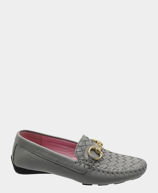Leather Woven Chain Loafer view 1