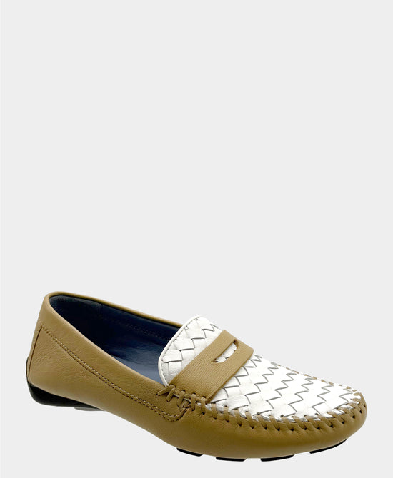 Leather Woven Color Block Loafer view 1
