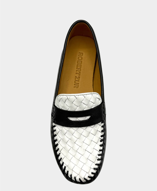 Leather Woven Color Block Loafer view 2