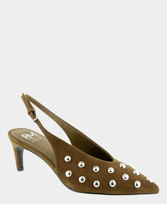 
Studded Slingback Pump in GREEN/SILVER view 1