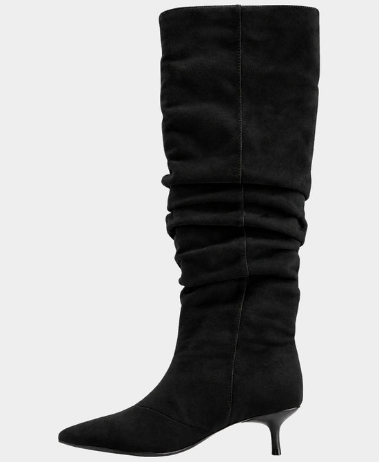 
Scrunch Kitten Heel Boot in BLACK view 2