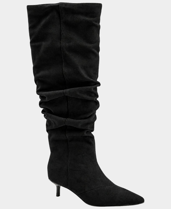 
Scrunch Kitten Heel Boot in BLACK view 1