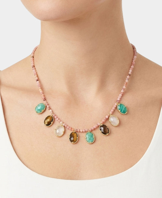 Natural Stone Beaded Necklace view 1