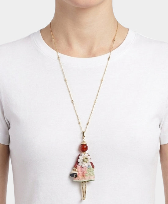 
Long Doll Necklace in MULTI/GOLD view 1
