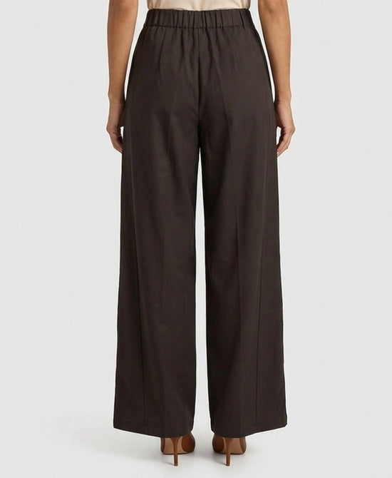 
Pleated Twill Pants in BROWN view 2
