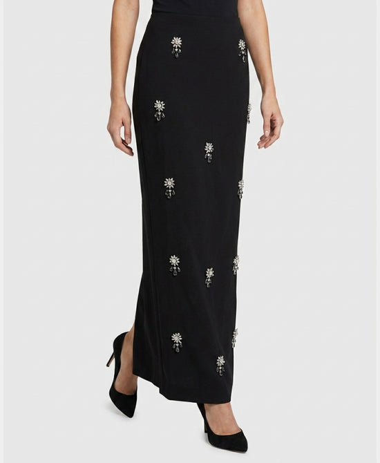 
Maxi Skirt w/ Jewels in BLACK view 1