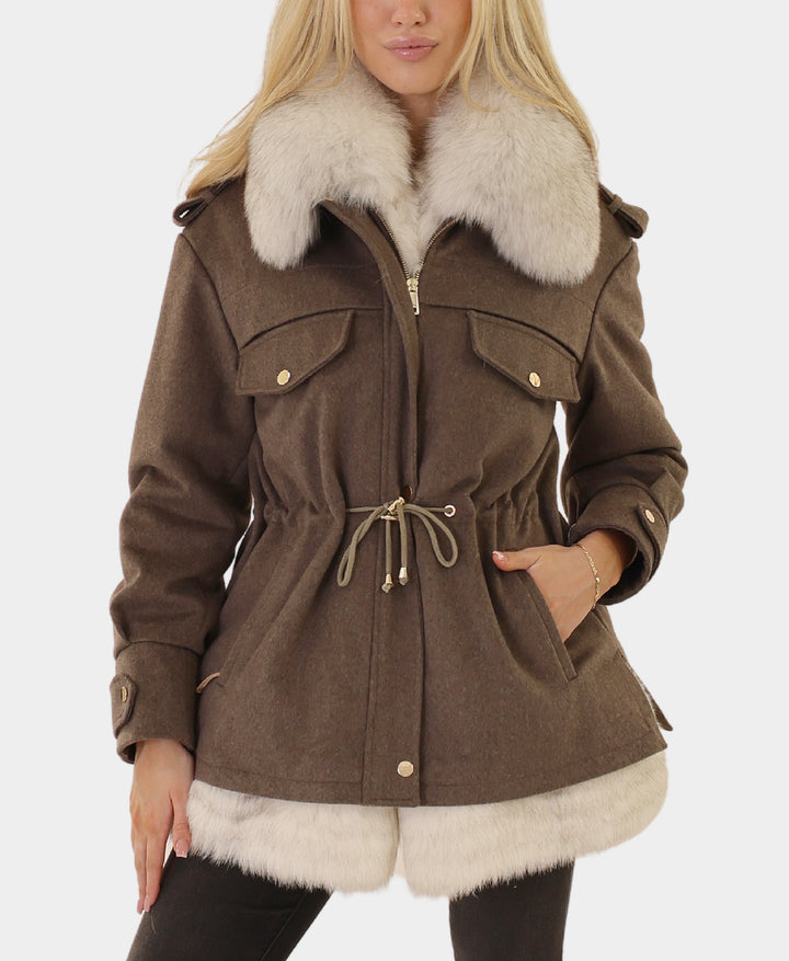 Sov. / WOOL + FOXジャケット(PRE) Wool Coat w/ Fox Fur Trim – FOX'S - Online