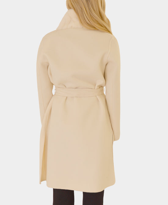 Wool Coat w/ Mink Fur Trim view 