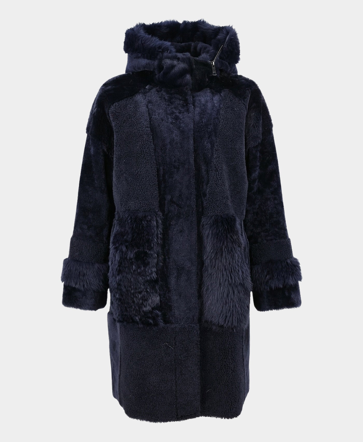 Shearling Coat w/ Removable Hood view 1