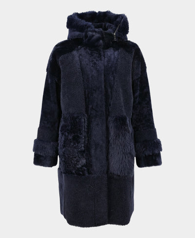 Shearling Coat w/ Removable Hood image 1