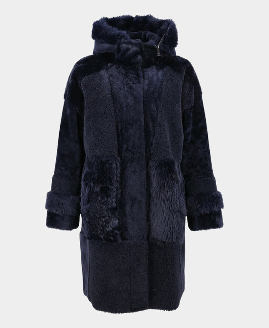 Shearling Coat w/ Removable Hood view 