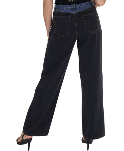 Colorblock Jeans w/ Studs image 2