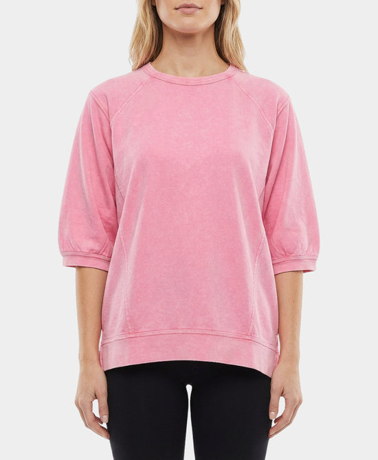 Mineral Wash Puff Sleeve Top view 1