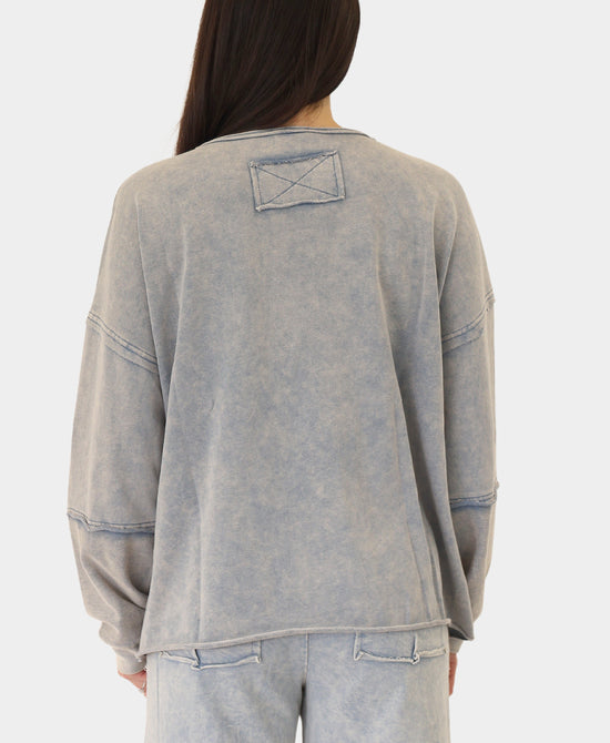 Mineral Wash Raw Edge Sweatshirt view 