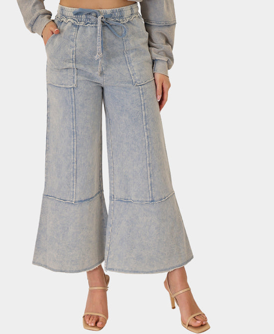 Mineral Wash Wide Leg Pants view 