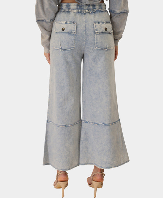Mineral Wash Wide Leg Pants view 
