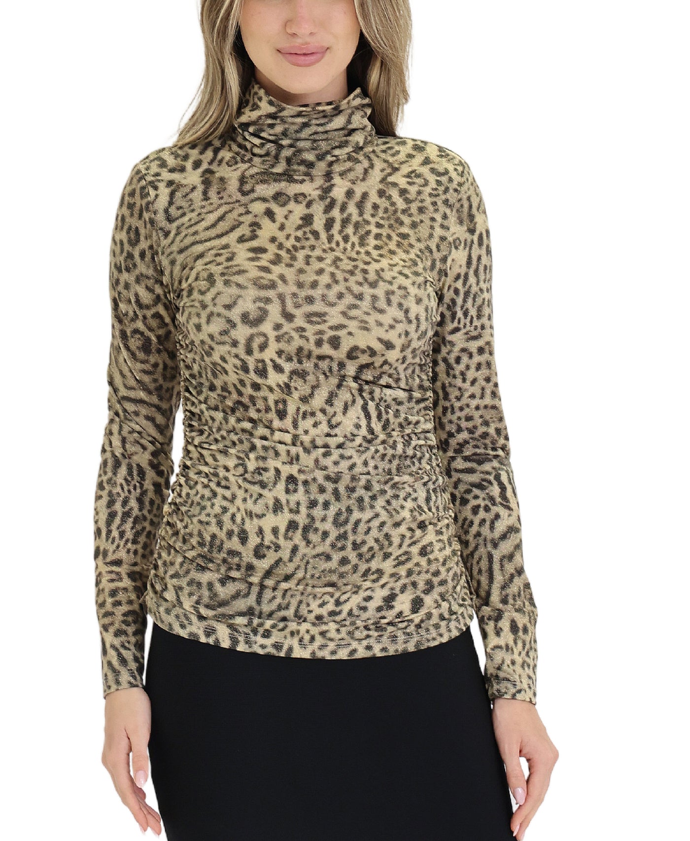 Shimmer Animal Print Blouse view 1