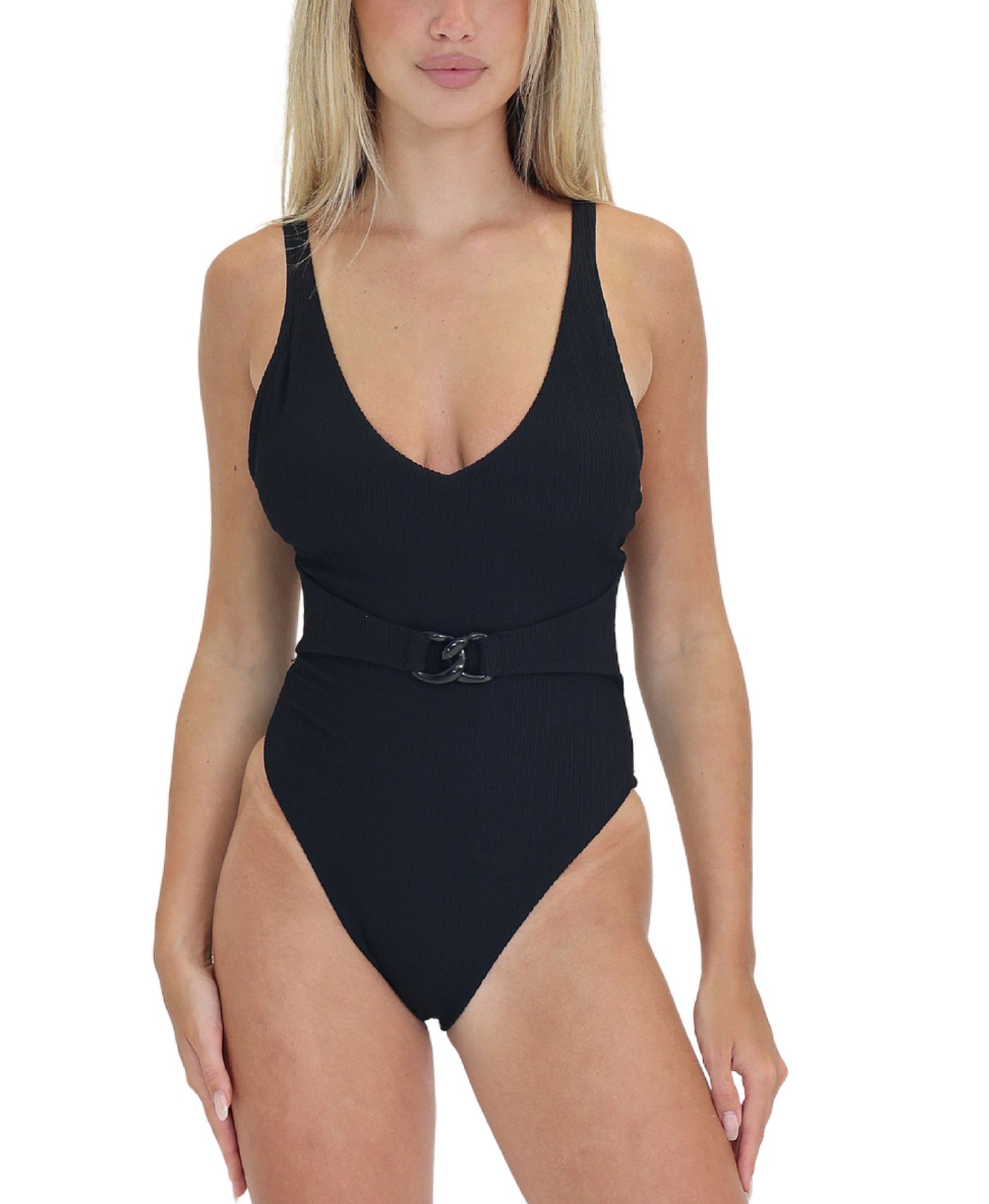 Belted One-Piece Swimsuit view 1