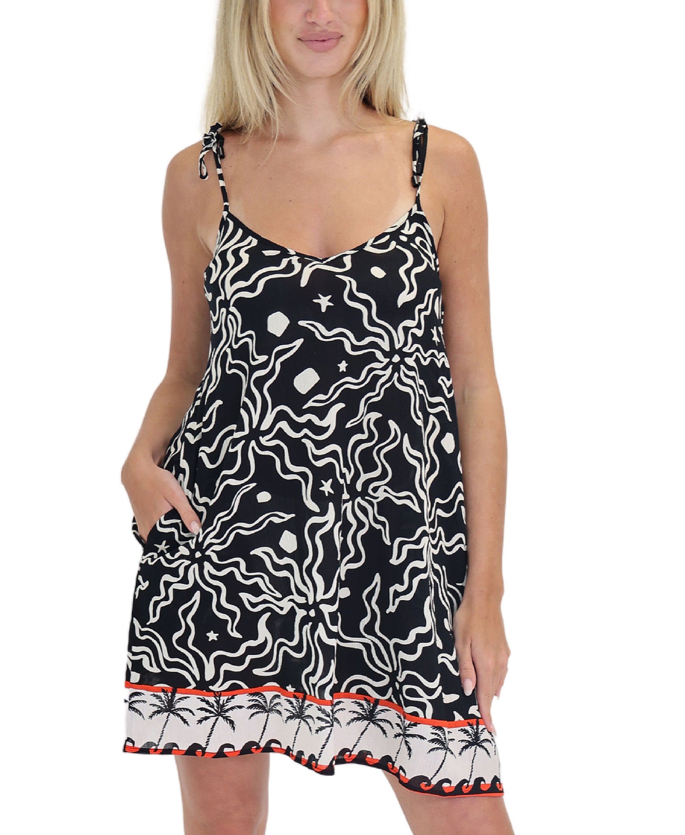 Floral Printed Dress/Swim Cover-Up view 1