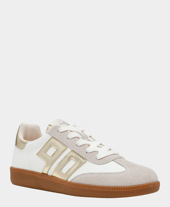 
"90" Lace Sneaker in WHITE/GOLD view 1