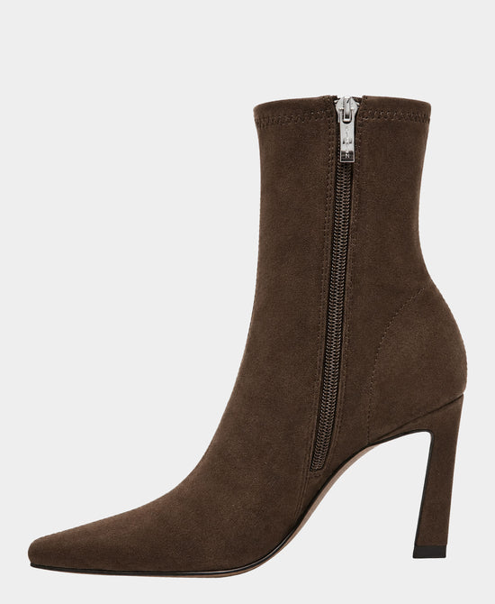 
Faux Suede Bootie in DARK BROWN view 2