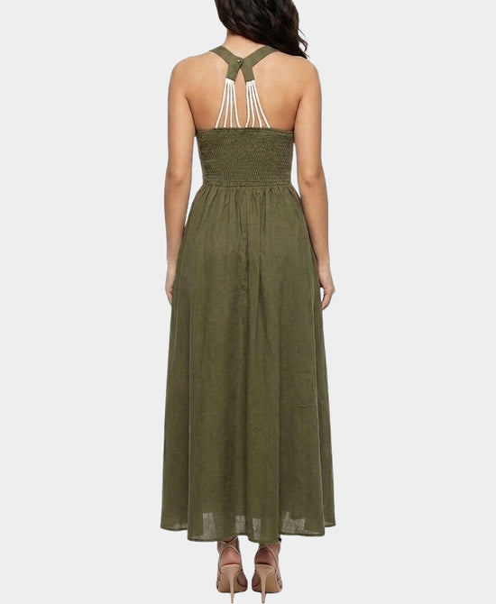 
Rope Detail Maxi Dress in OLIVE view 2