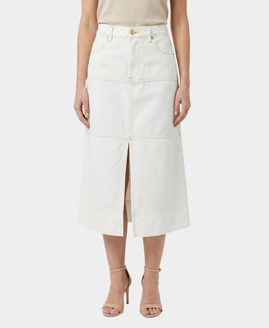 Denim Skirt w/ Stitching Detail view 1