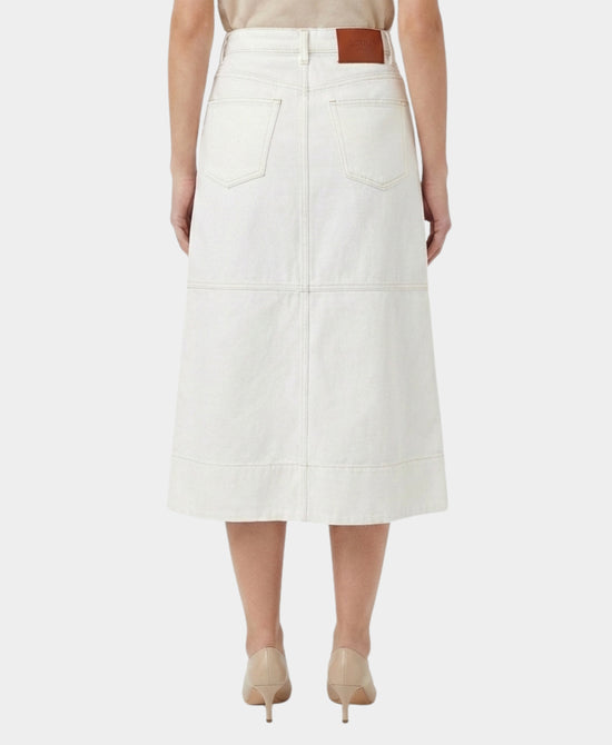 Denim Skirt w/ Stitching Detail view 2